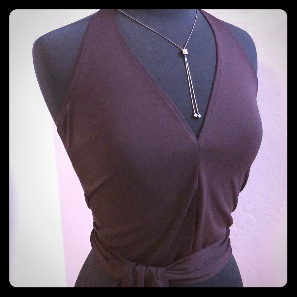 Kenneth Cole Halter Wrap In Maroon Sz XS😍😎